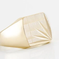 Chevalière Rafael Plaqué Or Jaune -Bijouterie Pas Chère FQHHJW0129 view3