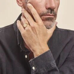 Chevalière Gautier Plaqué Or -Bijouterie Pas Chère FQHHJW0143 model0