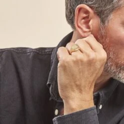 Chevalière Gautier Plaqué Or -Bijouterie Pas Chère FQHHJW0143 model1