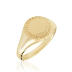 Chevalière Plaqué Or Jaune Louie