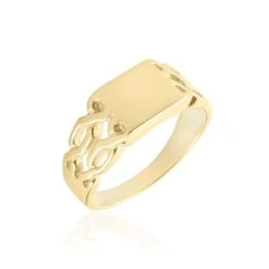 Chevalière Tobias Plaqué Or Jaune