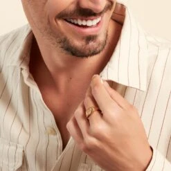 Chevalière Plaqué Or Khepri Oxyde De Zirconium -Bijouterie Pas Chère FQHHJZW103 model0