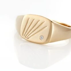 Chevalière Plaqué Or Khepri Oxyde De Zirconium -Bijouterie Pas Chère FQHHJZW103 view3