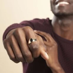 Chevalière Kauai Plaqué Or Jaune Pierre De Synthese -Bijouterie Pas Chère FQHMJNN102 model0