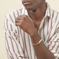 Bracelet Identité Clement Plaqué Or Jaune 8 Bracelet Identité Clement Plaqué Or Jaune -Bijouterie Pas Chère FQIMJW0109 model0