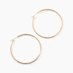 Créoles Ada Lisse Plaqué Or Jaune