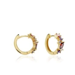 Créoles Muire Plaqué Or Jaune Oxyde De Zirconium