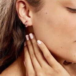 Créoles Muire Plaqué Or Jaune Oxyde De Zirconium -Bijouterie Pas Chère FQOFJZA002 model0