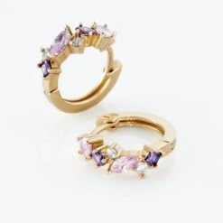 Créoles Plaqué Or Eliina Oxyde De Zirconium -Bijouterie Pas Chère FQOFJZD112 view2