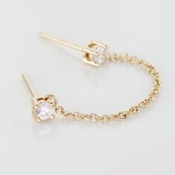 Bijou D'oreille Unitaire Pendante Plaqué Or Jaune Dofi Oxyde -Bijouterie Pas Chère FQOFJZW515 view2