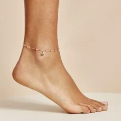 Chaine De Cheville Plaqué Or Jaune Lyndsea Perles De Miyuki -Bijouterie Pas Chère FQZFJXS002 model0