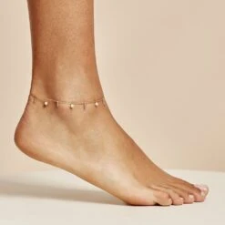 Chaîne De Cheville Vesa Plaqué Or Jaune Améthyste Perle De Culture -Bijouterie Pas Chère FQZFJYI001 model0