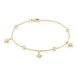 Chaîne De Cheville Lenka Plaqué Or Jaune Oxyde De Zirconium