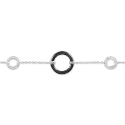 Bracelet Lylwen Argent Blanc Céramique Et Oxyde De Zirconium -Bijouterie Pas Chère MABFBXN168 view1