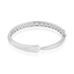 Bracelet Jonc Andie Argent Blanc Oxyde De Zirconium
