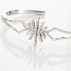 Bracelet Jonc Neli Argent Blanc Oxyde De Zirconium -Bijouterie Pas Chère MABFBZW209 view2