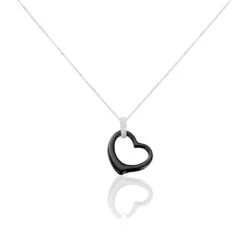 Collier Pam Argent Blanc Céramique Et Oxyde De Zirconium