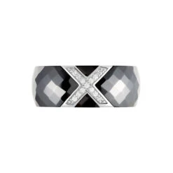 Bague Ceramique X Argent Blanc Oxyde De Zirconium Et Céramique -Bijouterie Pas Chère MADFBXN147 view1
