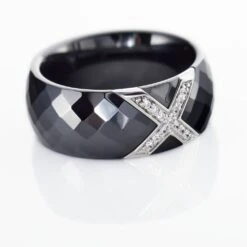 Bague Ceramique X Argent Blanc Oxyde De Zirconium Et Céramique -Bijouterie Pas Chère MADFBXN147 view3