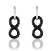 Boucles D'oreilles Pendantes Celinia Argent Blanc Céramique Et Oxyde