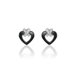 Boucles D'oreilles Puces Nolwen Argent Céramique Oxyde De Zirconium