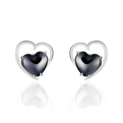 Boucles D'oreilles Pendantes Ramla Argent Blanc Céramique