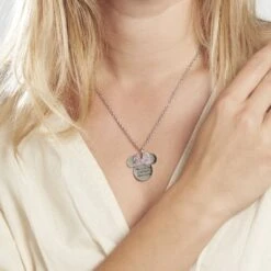 Collier Disney Acier Blanc Cristaux -Bijouterie Pas Chère MICFBPC001 model1