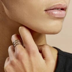 Bague Ajustable Adel Acier Blanc -Bijouterie Pas Chère MIDFBW0304 model0