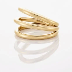 Bague Adeau Acier Jaune -Bijouterie Pas Chère MIDFJW0256 view3