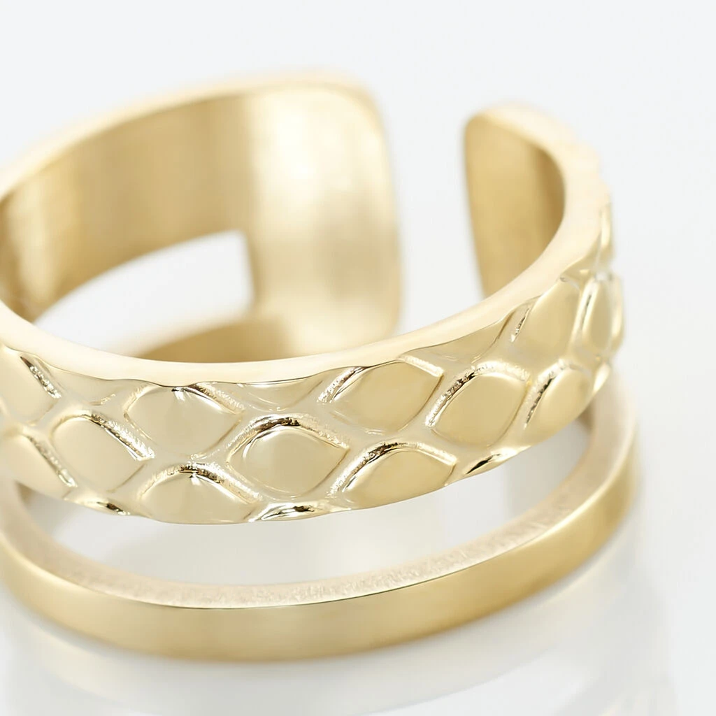 Bague Ajustable Abram Acier Doré 4 Bague Ajustable Abram Acier Doré – Image 4