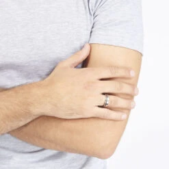 Bague Madine Acier Blanc Diamant -Bijouterie Pas Chère MIDHBDW018 model0