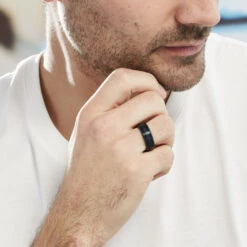 Bague Acier Bleu -Bijouterie Pas Chère MIDHEW0019 model0