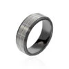 Bague Acier Noir