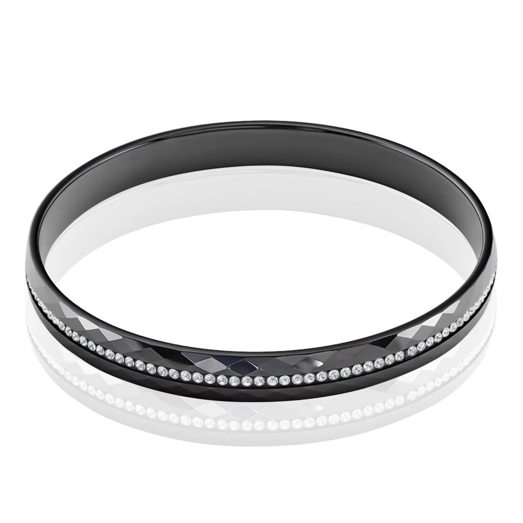 Bracelet Jonc Lola Cera Ceramique Noir Strass Et Céramique 1 Bracelet Jonc Lola Cera Ceramique Noir Strass Et Céramique