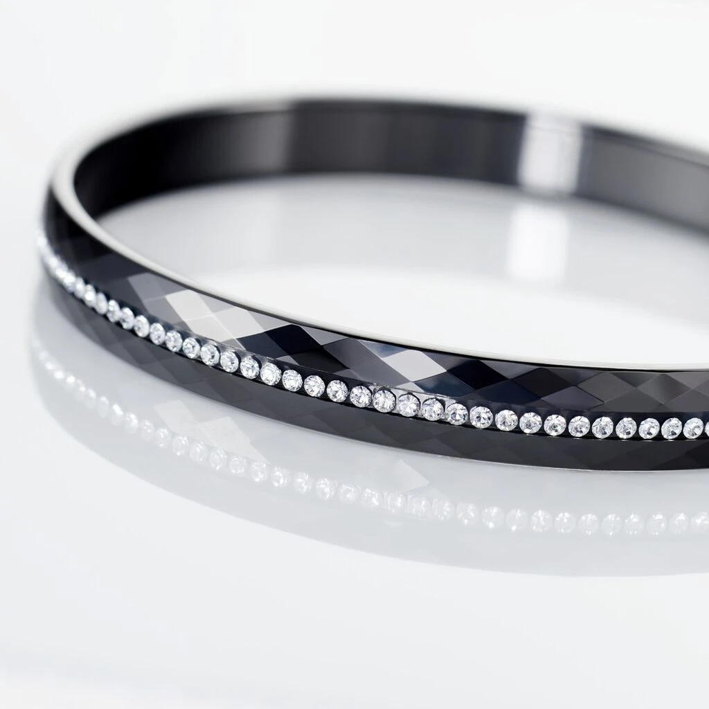 Bracelet Jonc Lola Cera Ceramique Noir Strass Et Céramique 3 Bracelet Jonc Lola Cera Ceramique Noir Strass Et Céramique – Image 3